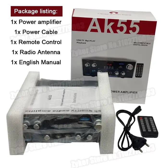 HiFi amplificateur numérique puissance maximale 90Wx2 canaux 2.0 Bluetooth Surround son ampli haut-parleur pour maison