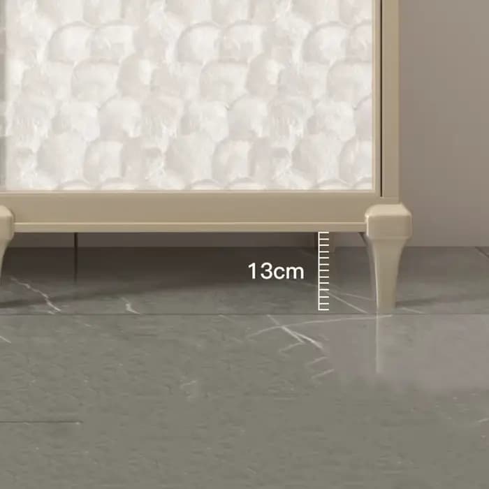 Meuble TV Rétro de Luxe en Bois Massif avec Rangement