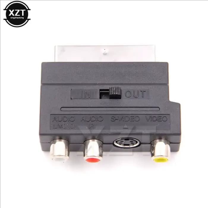 Adaptateur TV AV RGB Scart vers 3 RCA s-vidéo