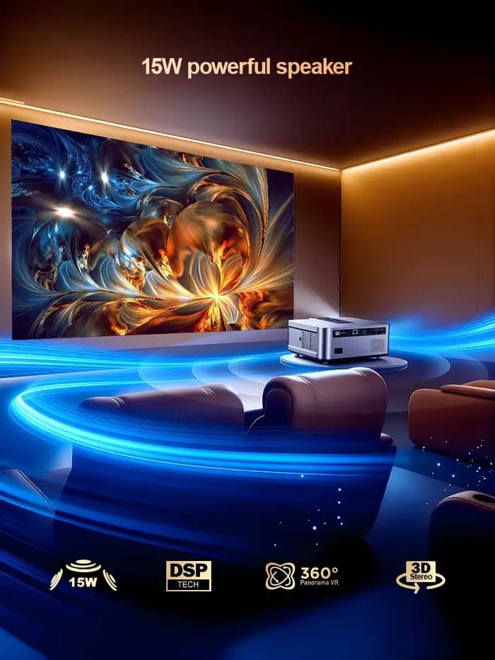 Vidéoprojecteur ThundeaL TD98Mini 2K 4K Android WiFi Portable TD98 Mini 32G pour Cinéma Maison et Extérieur Smart TV Beamer PK DLP
