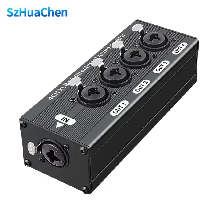 Répartiteur audio XLR équilibré 3 broches 1 entrée 4 sorties