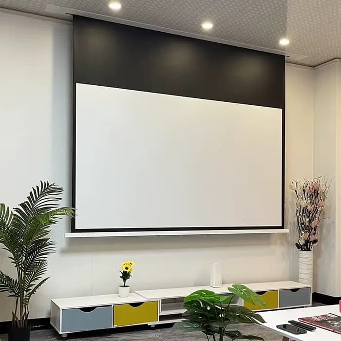 Écran de projection électrique au plafond