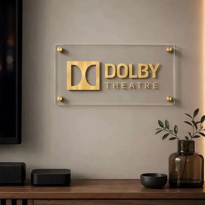 Plaque Murale Personnalisée HOME CINEMA 4K Ultra HD en Acrylique Premium pour Décoration de Salle de Cinéma à Domicile, Cadeau pour Salle de Films