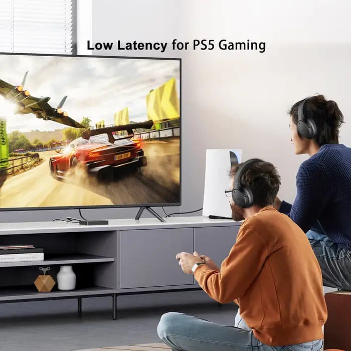 Émetteur Bluetooth LE Audio et système de casque TV, émetteur-récepteur Aptx sans perte/Auracast pour regarder, jouer et écouter de la musique