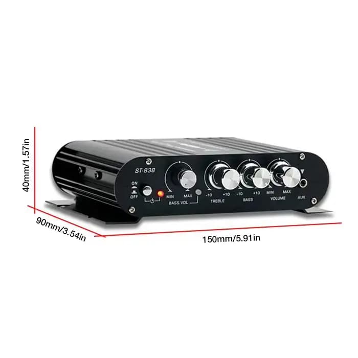 838 amplificateurs de cinéma maison HiFi 2.1 canaux amplificateur de puissance stéréo basse son voiture