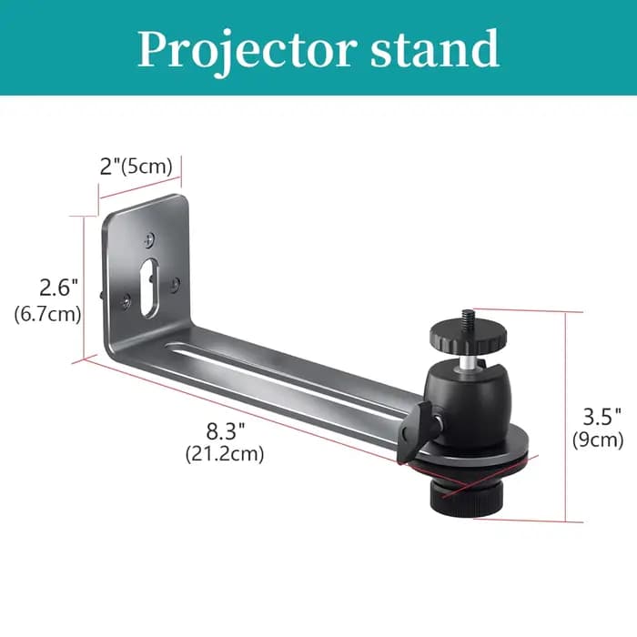 Support de projecteur mural multi-angle réglable en métal, Support universel robuste et Durable pour