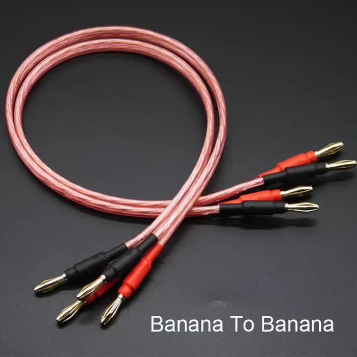 Câble HiFi banane à banane, 1 paire, pour haut-parleur Audio, 20W-300W