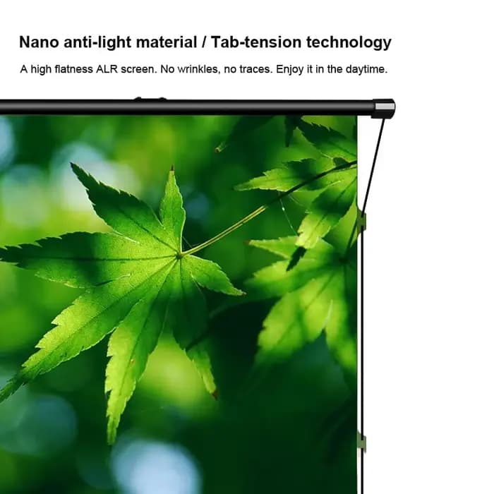 Écran de projection portable à tension par tirette
