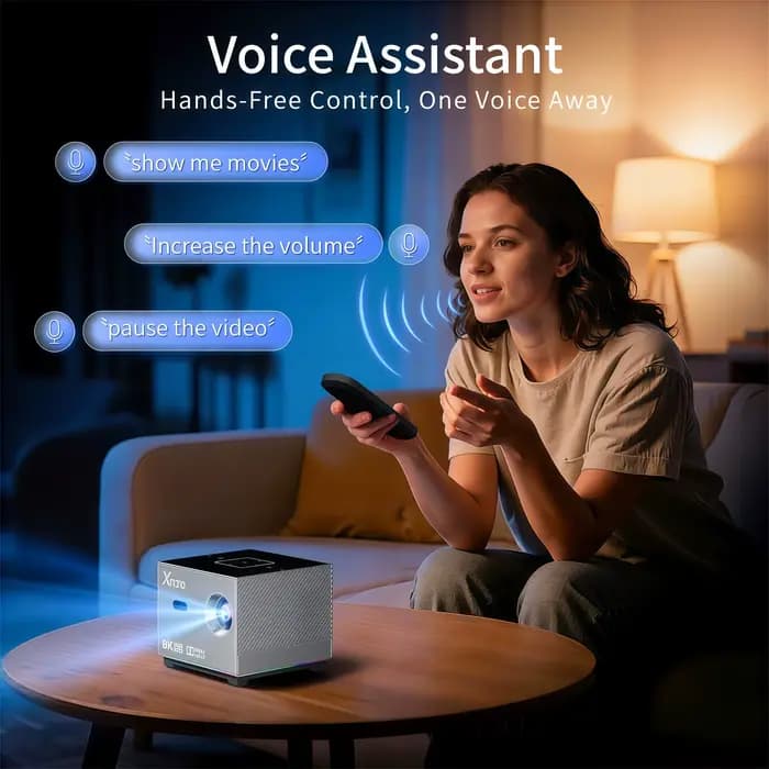 Projecteur XNANO X3 Android 9.0 WiFi 6 Bluetooth 5.0 720P Natif Prise en charge 8K Mise au point automatique Correction trapézoïdale Audio Dolby ARGB Cinéma Maison