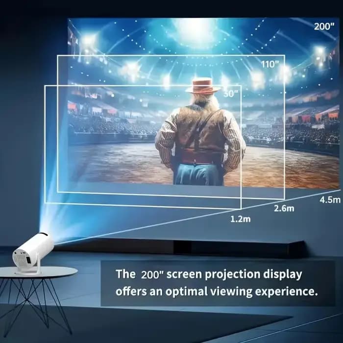 Mini projecteur portable 4K WiFi & BT Full HD 200 ANSI