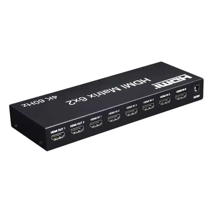 Commutateur matriciel HDMI 6x2 4K 60Hz