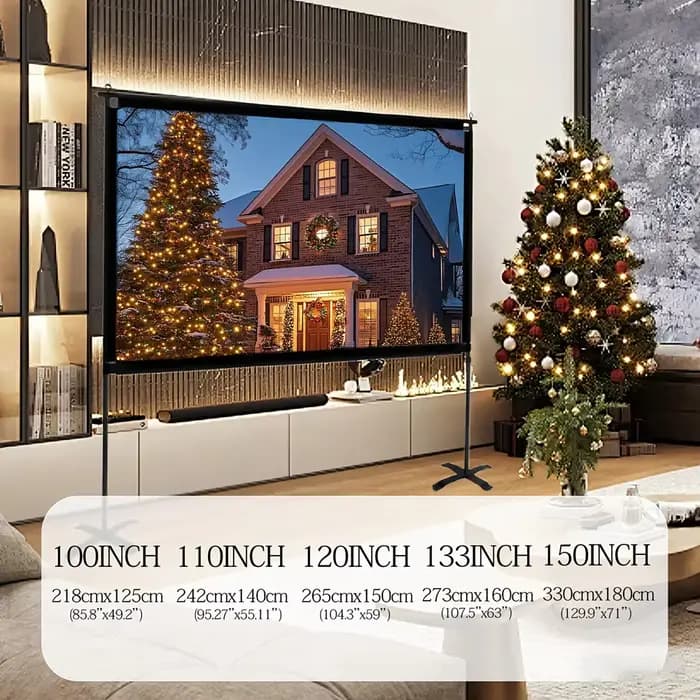 Support d'écran de projecteur 16:9 4K 1080 HD, écran de Projection Portable pour maison, bureau, jar