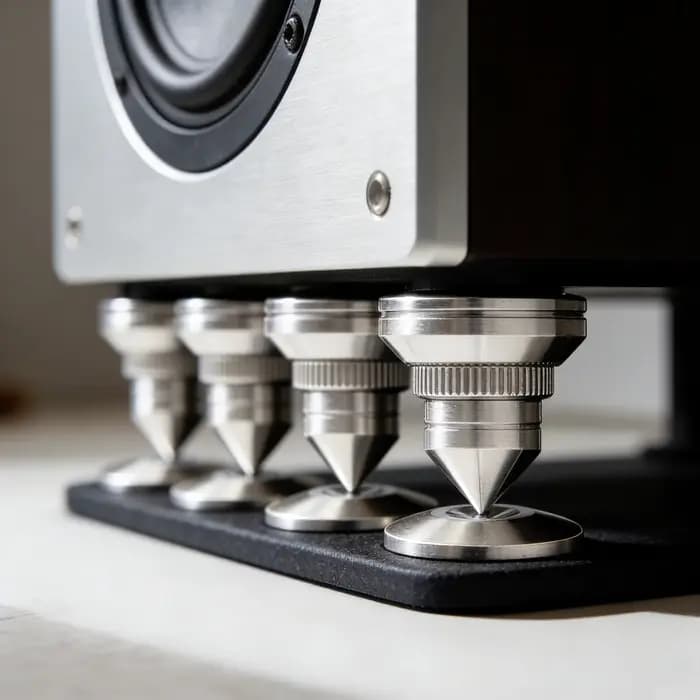 4 supports de haut-parleurs anti-vibrations pour appareils Hi-Fi et enceintes