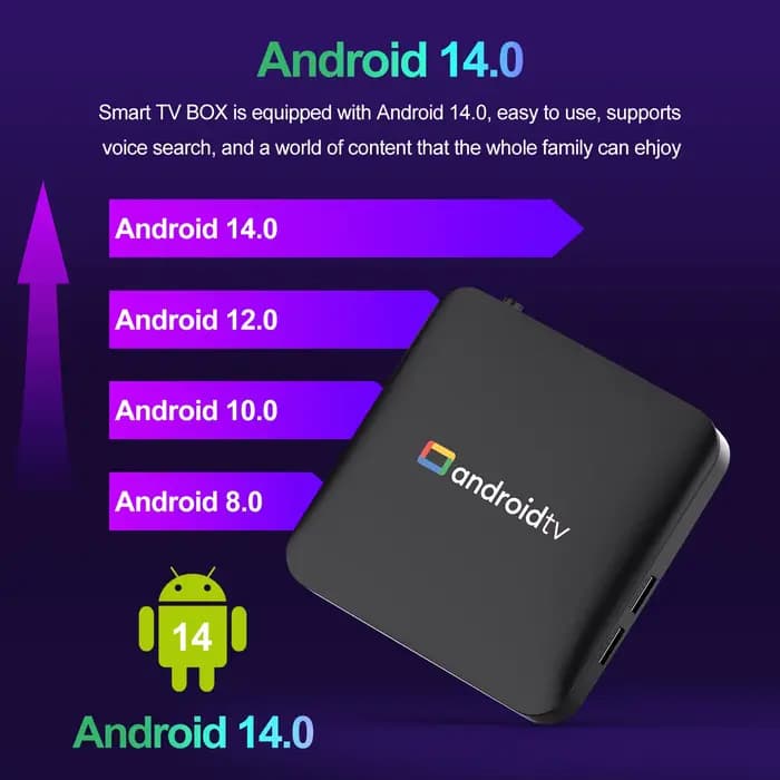 Smart TV Box H96 MAX S905L3 Android 14.0 4K BT Google Voice lecteur multimédia à distance maison