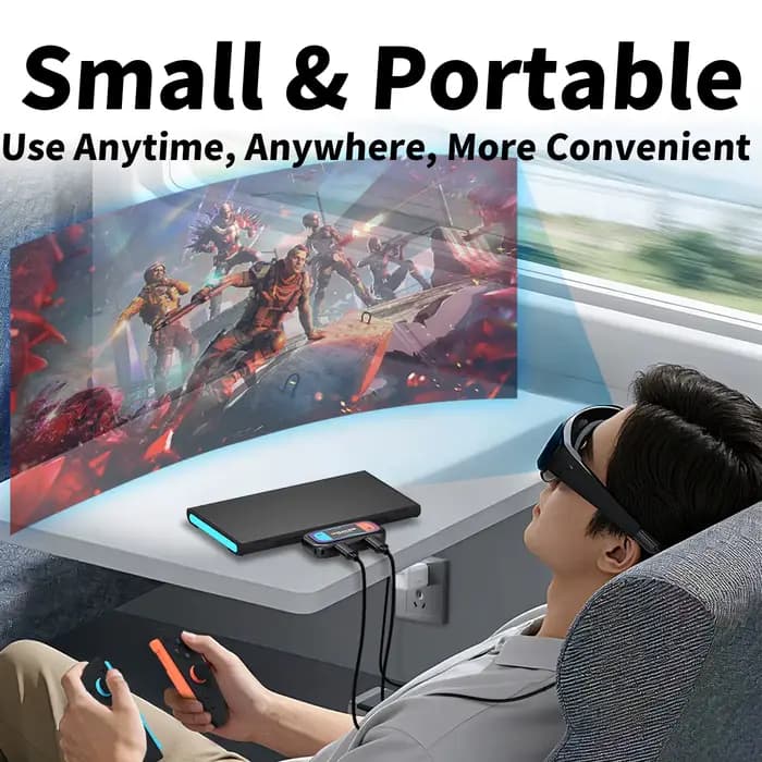 Adaptateur USB-C Unnlink 4K@60Hz pour lunettes AR et chargeur pour Nintendo Switch 2