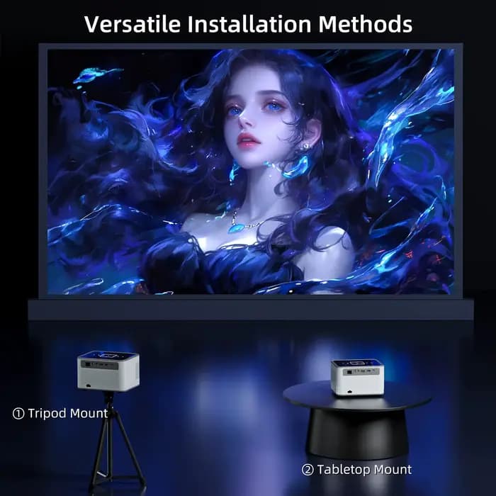 Xnano X3Pro Smart Projector Natif 720P Android 11 190ANS 4K Décode Dual WiFi BT5.0 Portable Home Cinema
