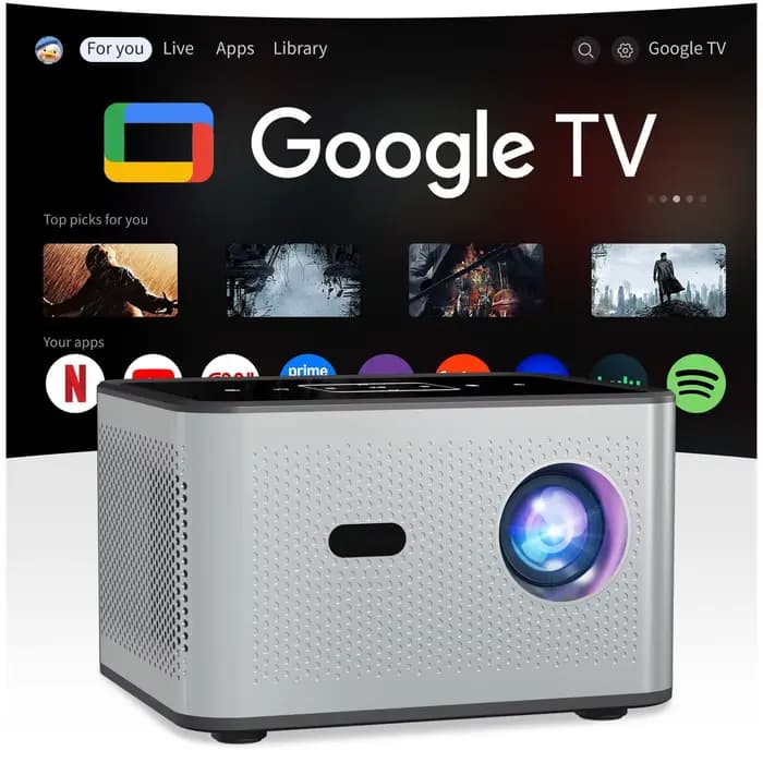 Xnano X3Pro Smart Projector Natif 720P Android 11 190ANS 4K Décode Dual WiFi BT5.0 Portable Home Cinema