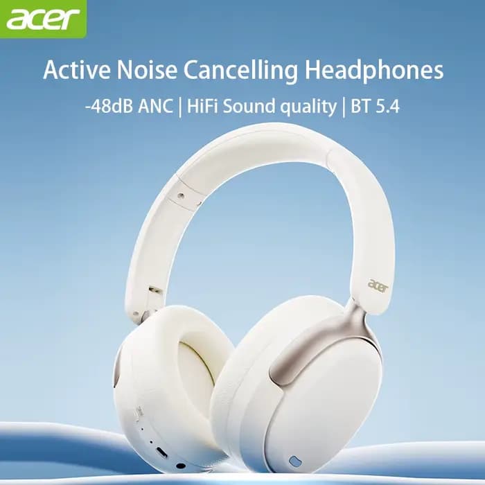 Acer OHR516 ANC casque sans fil 48dB suppression du bruit hi-res Audio spatial écouteur avec LDAC Bluetooth 5.4 sur