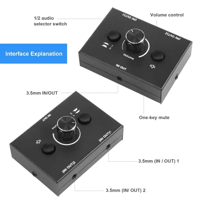 Commutateur audio 3.5mm