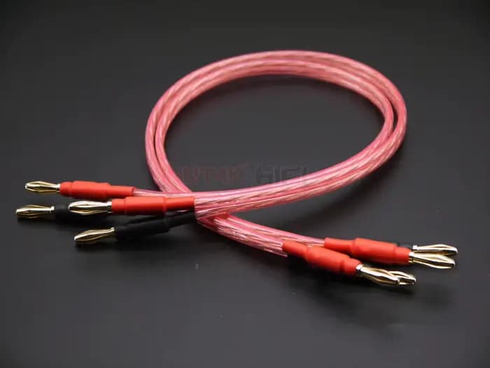Câble HiFi banane à banane, 1 paire, pour haut-parleur Audio, 20W-300W