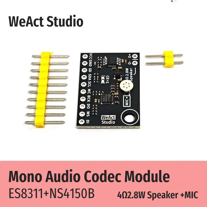 Module de codec audio mono WeAct ES8311 + NS4150B-interface I2C + I2S