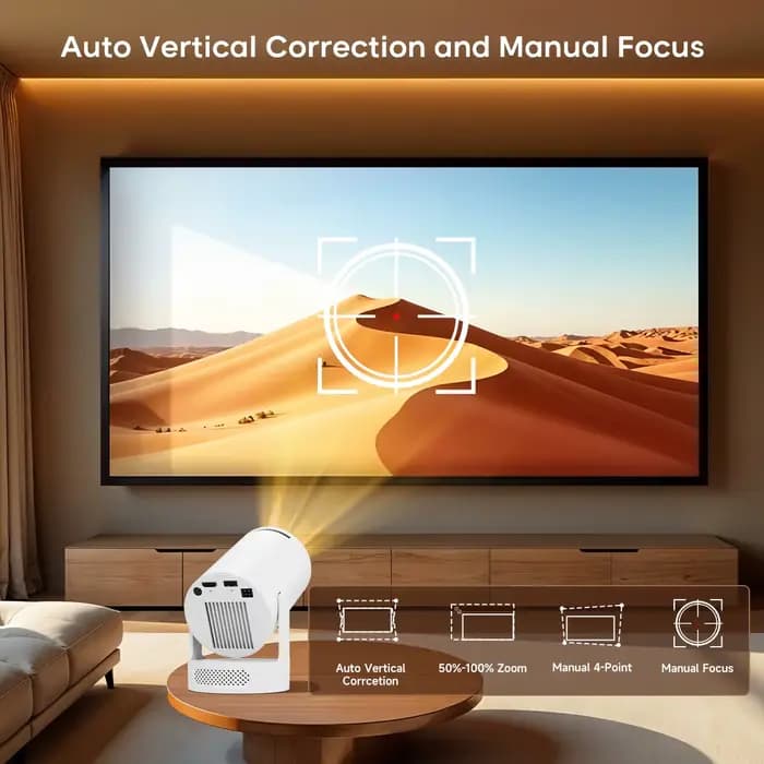 Projecteur portable Magcubic 8000 Lumens 8K Android 14 WiFi 6 BT5.4 pour cinéma en plein air