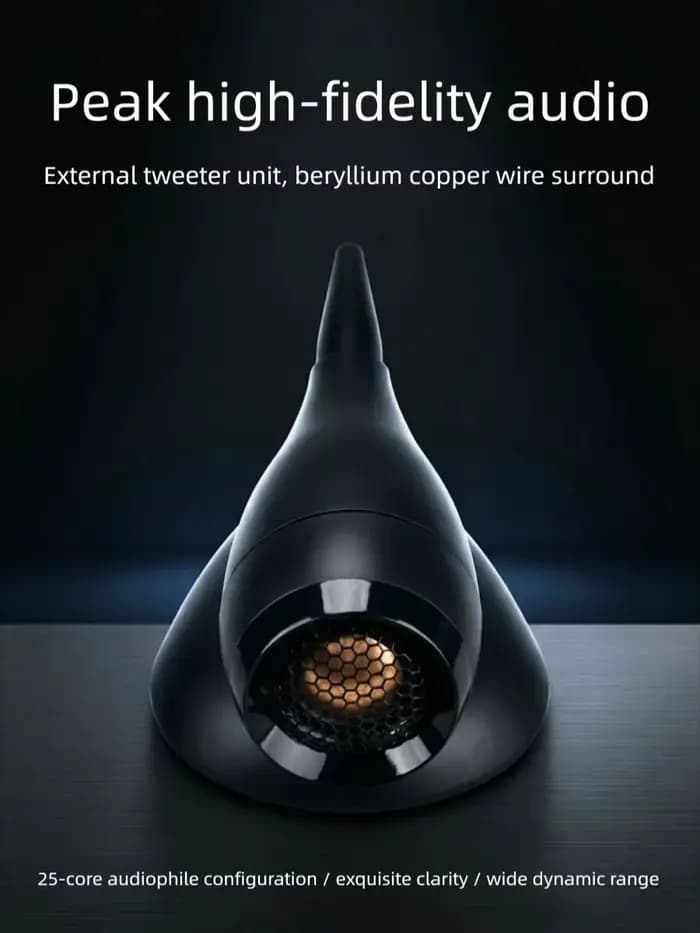 Système audio HIFIDIY C1-50 - Unité haute fréquence externe - Diaphragme en fil de cuivre ciré
