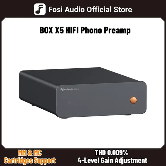 Préamplificateur phono HIFI Fosi Audio BOX X5, mini préamplificateur audio domestique pour cartouche