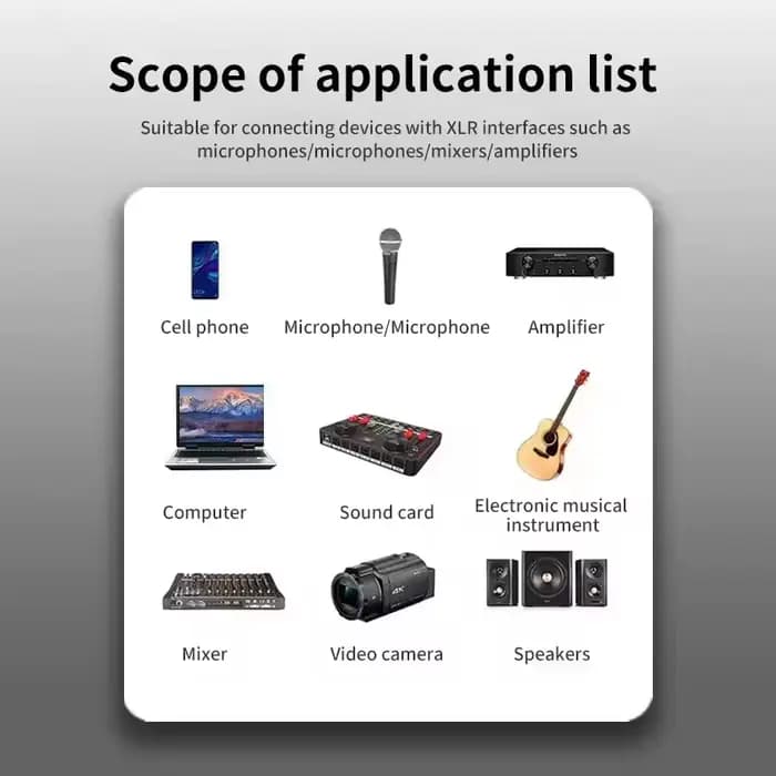 Câble Audio analogique équilibré pour Microphone XLR