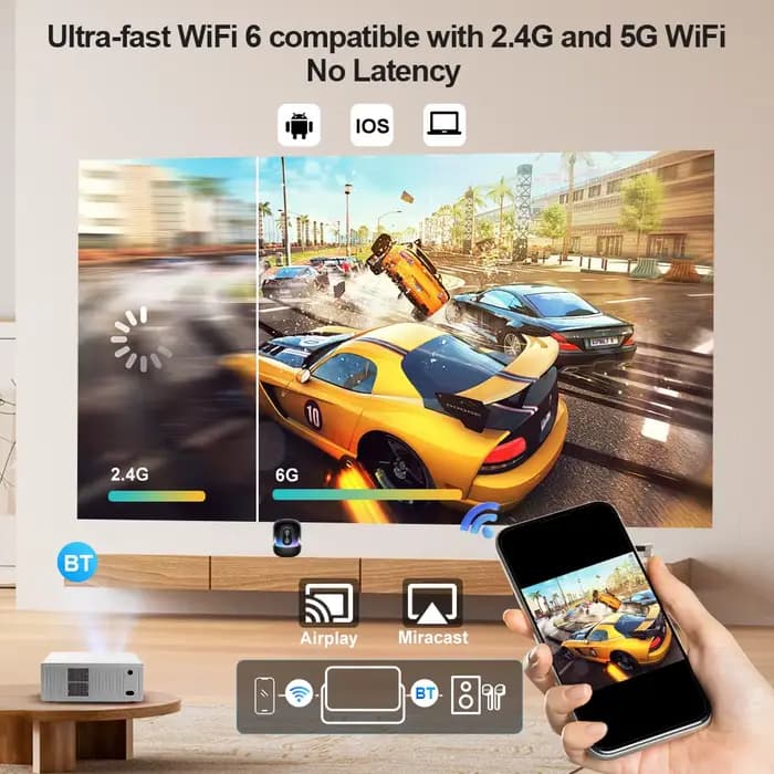 Projecteur Android ThundeaL TD95W Full HD 1080P WiFi 2K 4K