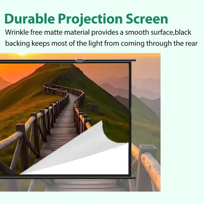 Un incontournable pour le home cinéma ! Écran de projection pliable anti-plis 120 pouces 16:9