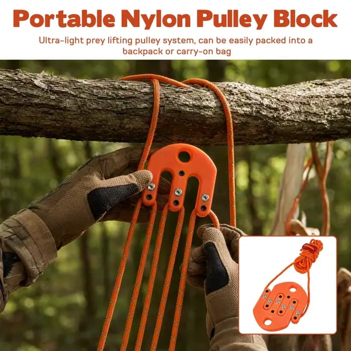 Système de poulie de levage pour la chasse, équipement de sécurité pour sac à dos, outil de levage suspendu pour la gestion du transport