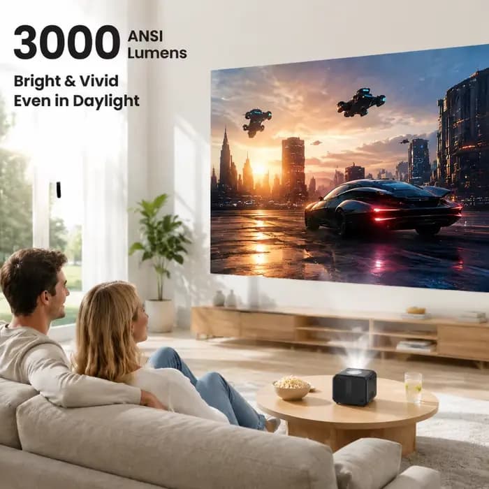 CAIWEI A6W Projecteur 4K Full HD 1080P