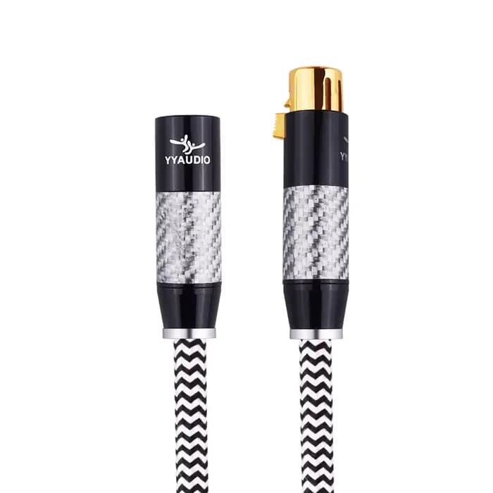 Câble d'équilibre Audio HiFi XLR haut de gamme 7N OCC plaqué argent 3 broches XLR mâle vers XLR feme