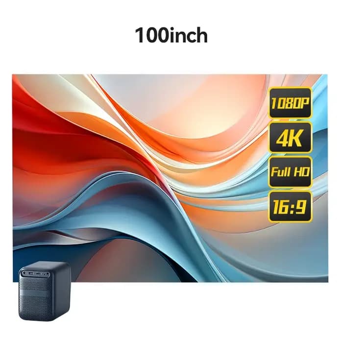 Wanbo 100 pouces HD Anti-lumière rideau projecteur écran 16:9 intérieur Ultra vue Portable pliable 3D 4K Proyector