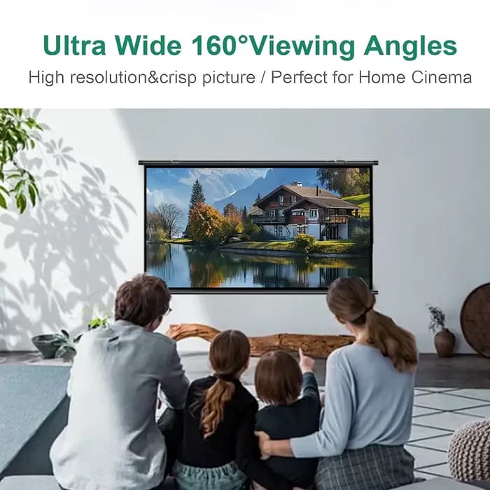 Écran monté sur projecteur blanc lavable anti-rides pliable 16:9 de 60 pouces pour une utilisation intérieure et