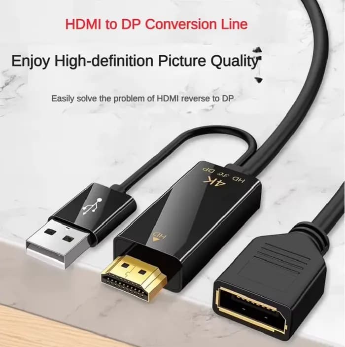 Câble HDMI vers DisplayPort 4K@60Hz 2K@120Hz