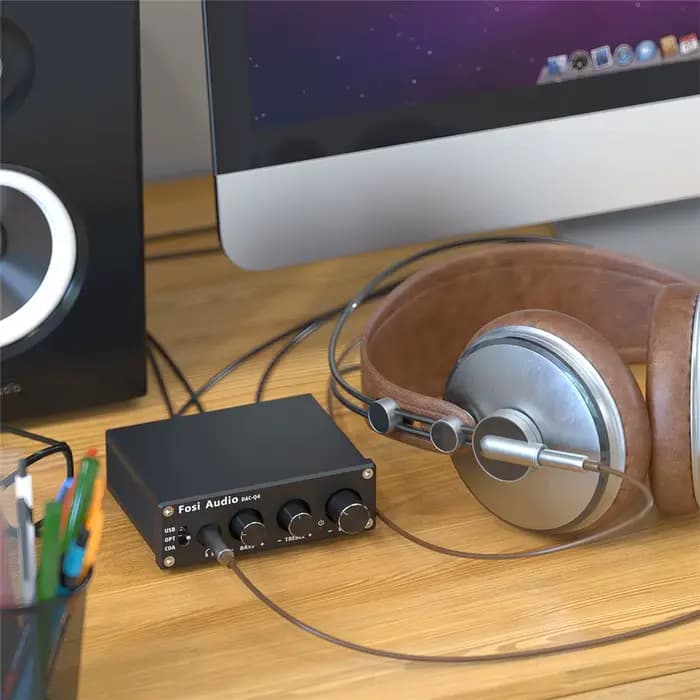 Fosi Audio Q4 Mini stéréo USB Gaming DAC et amplificateur de casque adaptateur de convertisseur