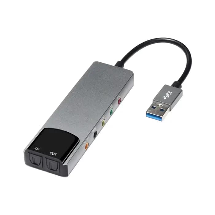 Carte son optique USB externe 6 en 1