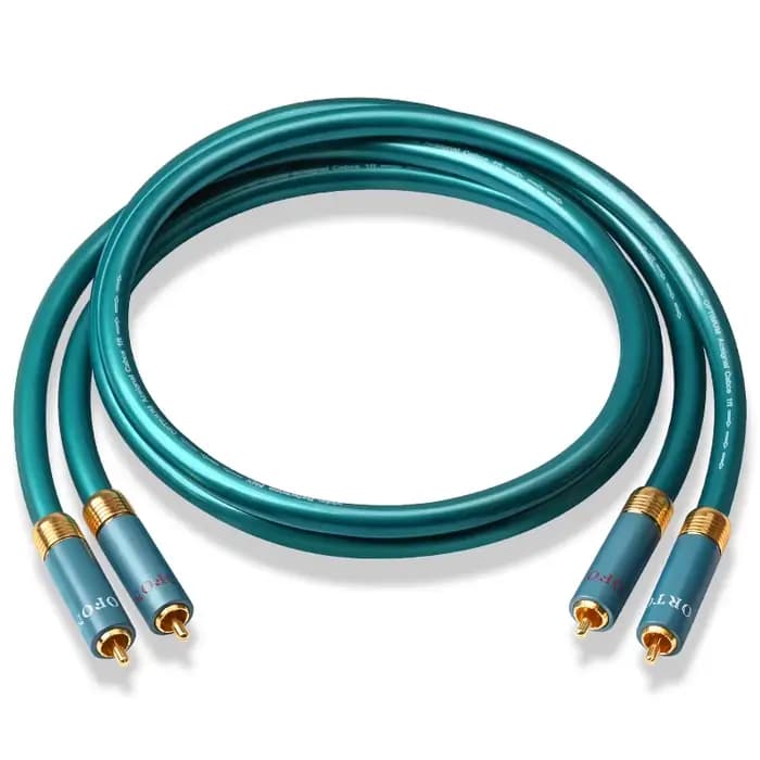 ATAUDIO une paire de câbles Audio HiFi RCA haute qualité 8N OCC Core 2RCA mâle