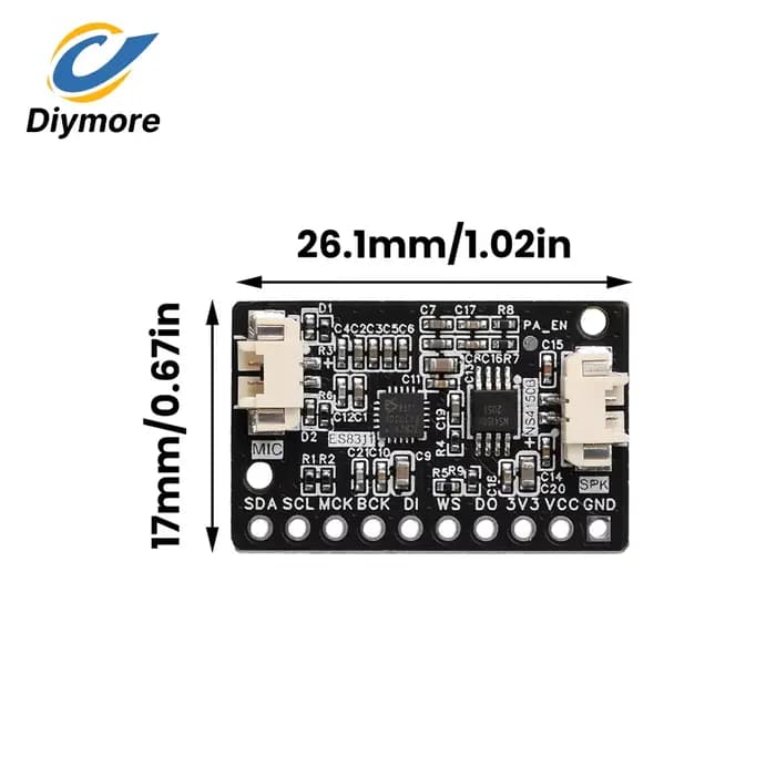 Module d'amplificateur audio avec microphone externe/intégré ES8311+NS4150B pour carte de développement ESP32 C3