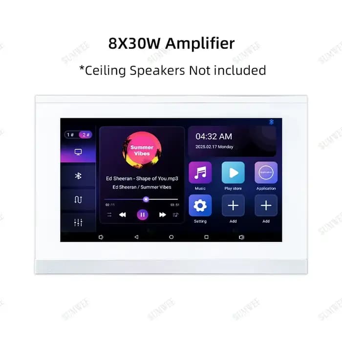 Système audio intelligent pour home cinéma, amplificateur mural, système Android WiFi Bluetooth avec