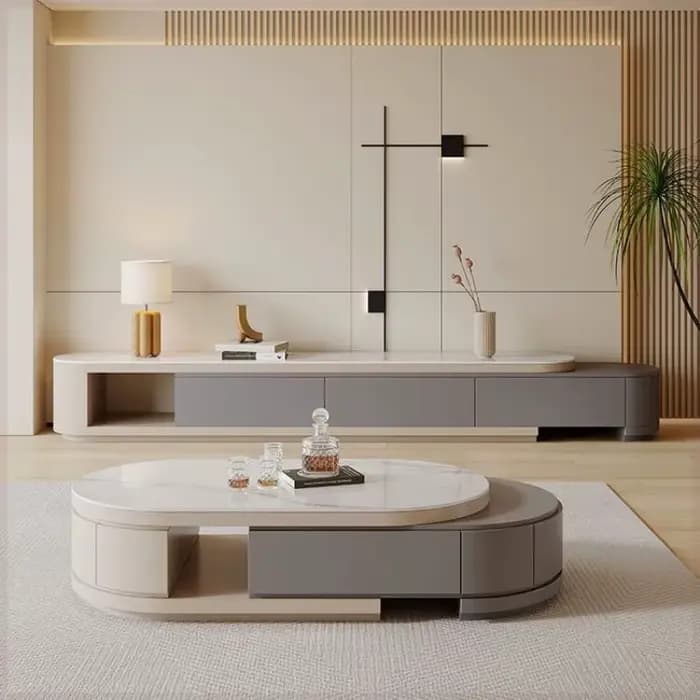 Meuble TV escamotable vertical de luxe