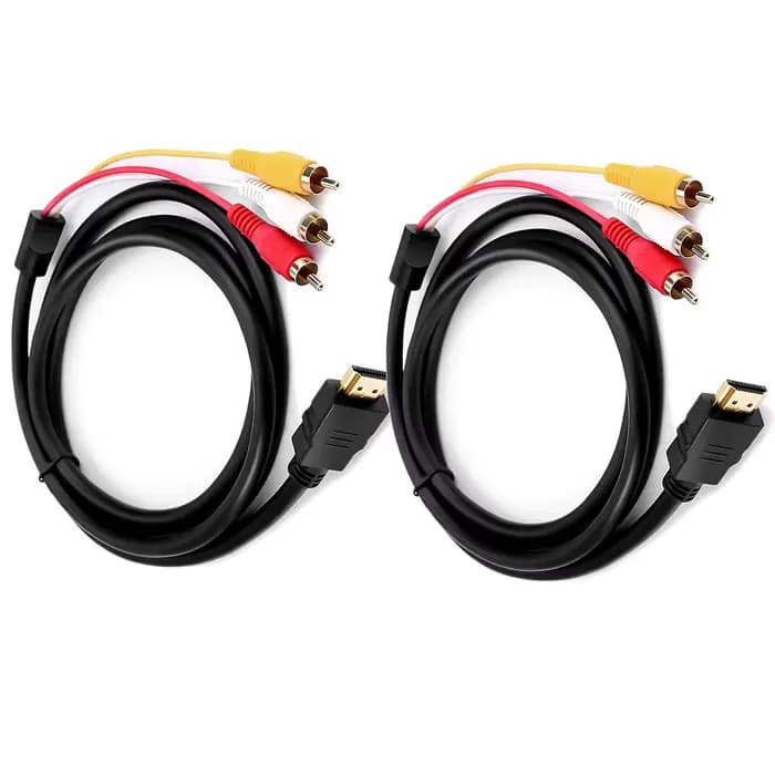 Câble HDMI vers RCA, 1080P 5 pieds HDMI mâle vers 3-RCA