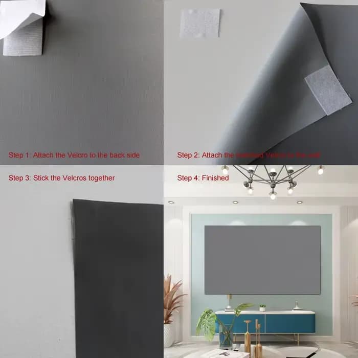 Écran de projection portable en tissu réfléchissant