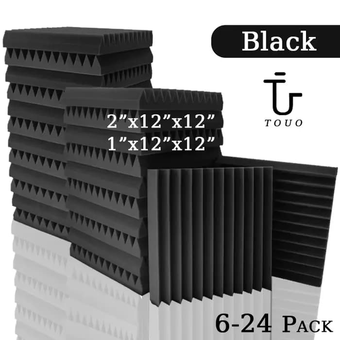 TOUO-Mousse Acoustique Haute Densité, Insonorisation Murale, Traitement Acoustique pour Home Studio,