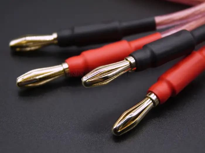 Câble HiFi banane à banane, 1 paire, pour haut-parleur Audio, 20W-300W