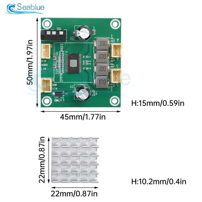Carte d'amplificateur audio de classe D TPA3116 50W+50W double canal DC 5-26V, qualité sonore haute fidélité 100dB pour haut-parleur, audio domestique, DIY