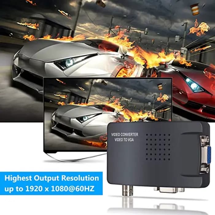 Convertisseur BNC s-vidéo VGA vers VGA HD 1080P