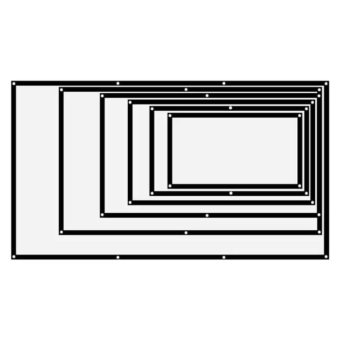 Écrans de projection blancs 16:9, épais, portables, sans plis, en polyester blanc doux, écran de projection pour projecteur